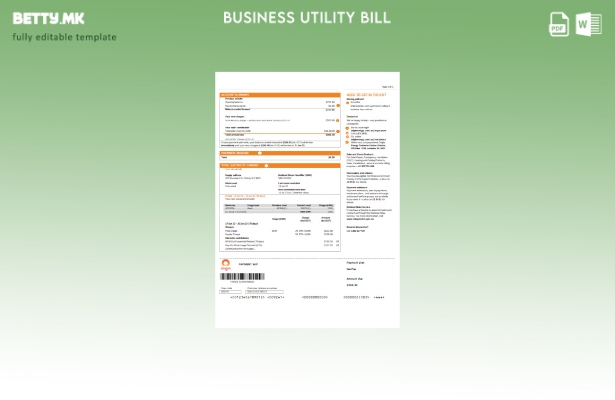 Модерен стил на Нов Јужен Велс (НСВ) Шаблон страница за деловни сметки со поте 1